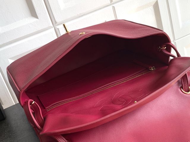 CC original grained calfskin maxi flap bag AS6233 bordeaux