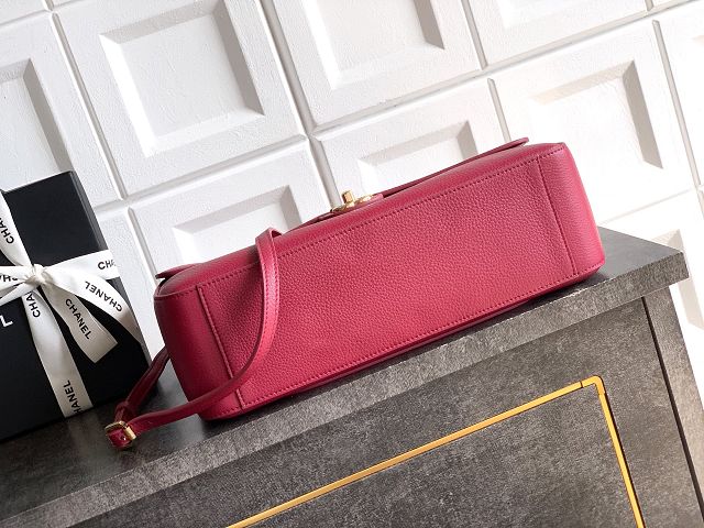 CC original grained calfskin maxi flap bag AS6233 light brown