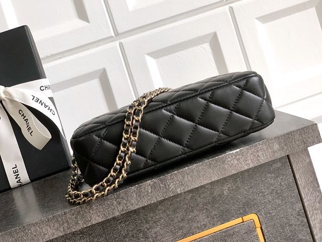 CC original lambskin clutch with chain AP4704 black