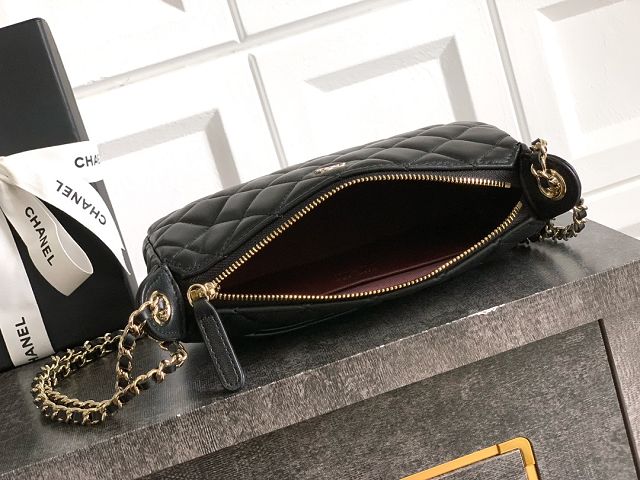 CC original lambskin clutch with chain AP4704 black
