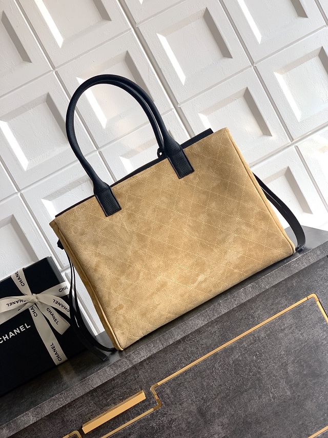 CC original suede calfskin medium tote bag AS6289 black