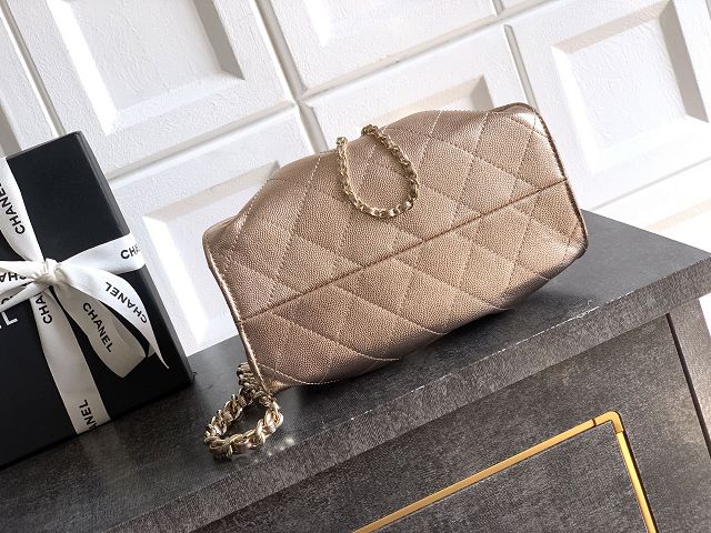 CC original grained calfskin 25 mini handbag AS5631 rose gold