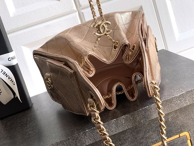 CC original grained calfskin 25 mini handbag AS5631 rose gold