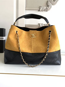 CC original suede calfskin shopping tote bag AS5634 brown