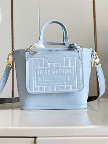 Louis vuitton original calfskin&canvas neverfull Inside out BB M28336 blue