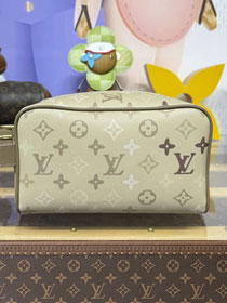 Louis vuitton original canvas small locker dopp kit M29426 beige