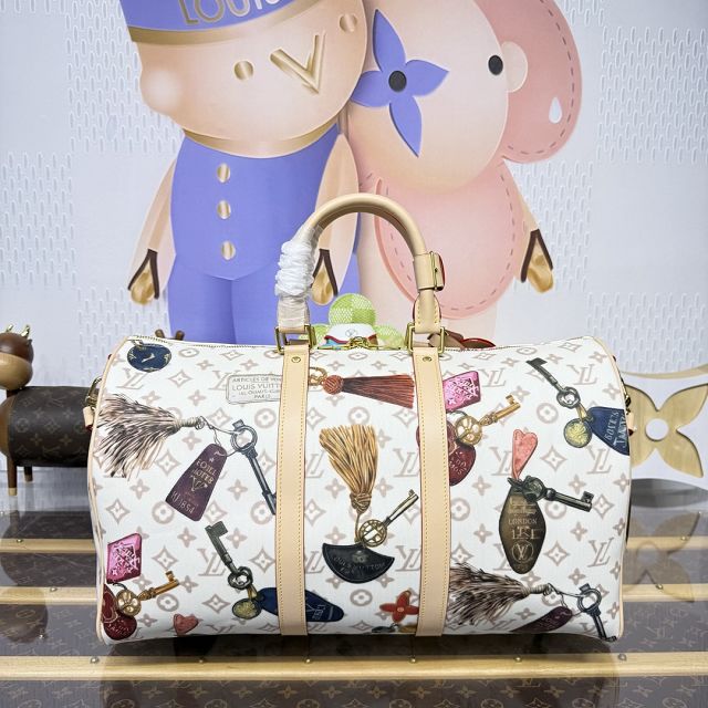 Louis vuitton monogram canvas keepall 45 M28780 white