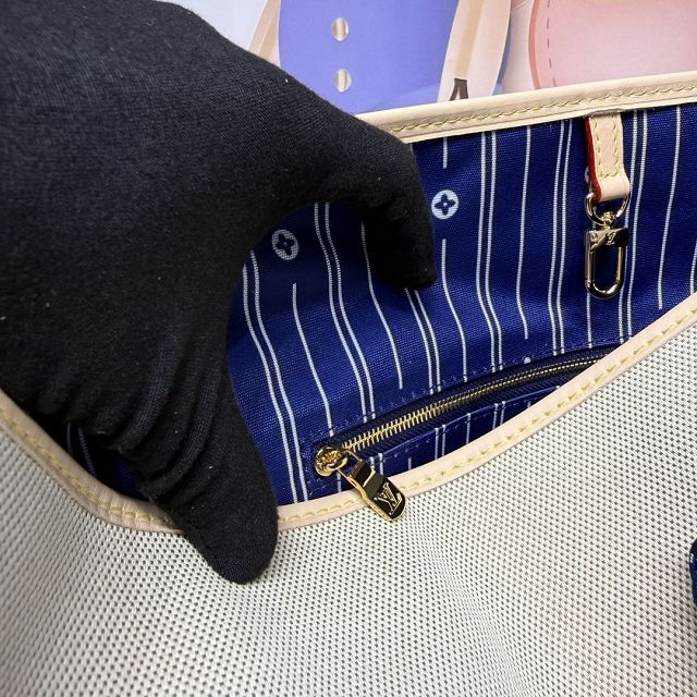 Louis vuitton original cotton escale bag M28503 ocean blue