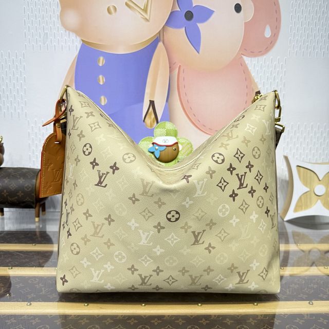 Louis vuitton monogram canvas vagabond hobo bag M26931 sand beige