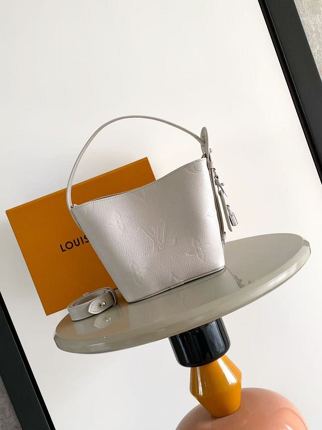 Louis vuitton original calfskin all in BB handbag M12925 off-white