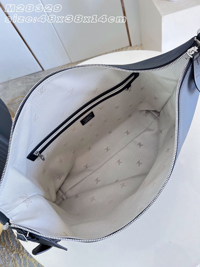 Louis vuitton original calfskin vagabond hobo bag M28392 black