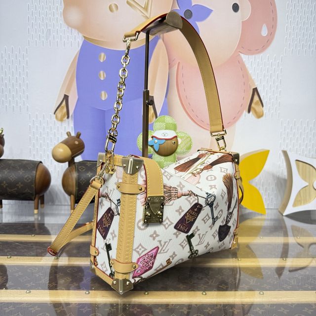Louis vuitton original coated canvas side trunk GM M29355