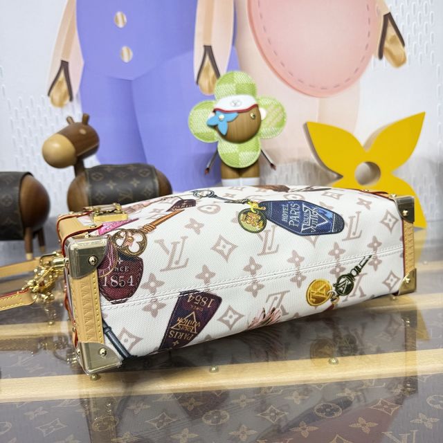 Louis vuitton original coated canvas side trunk GM M29355