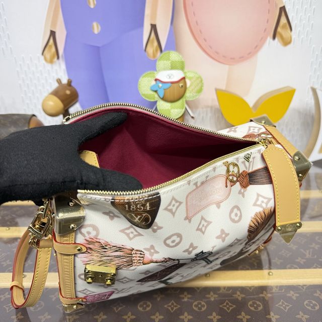 Louis vuitton original coated canvas side trunk GM M29355