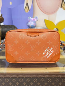Louis vuitton original coated canvas trocadero wearable wallet M26825 orange