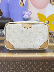 Louis vuitton original coated canvas trocadero wearable wallet M27155 white