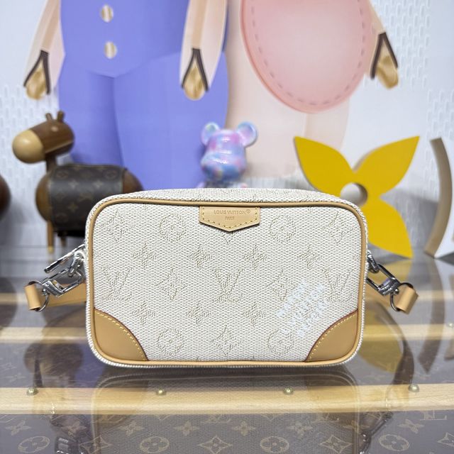 Louis vuitton original coated canvas trocadero wearable wallet M27155 white