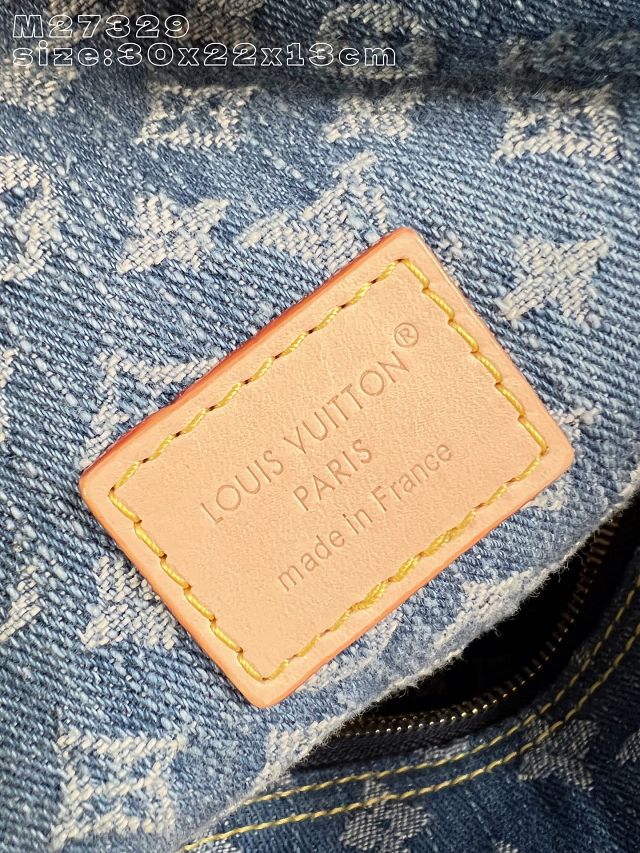 Louis vuitton original denim baggy bag M27329 blue