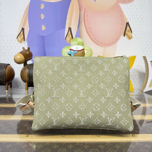 Louis vuitton original denim coussin pm bag M28360 green