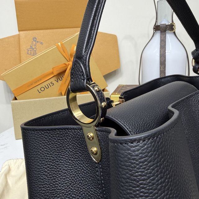 Louis vuitton original calfskin capucines visionnaire GM handbag M26259 black