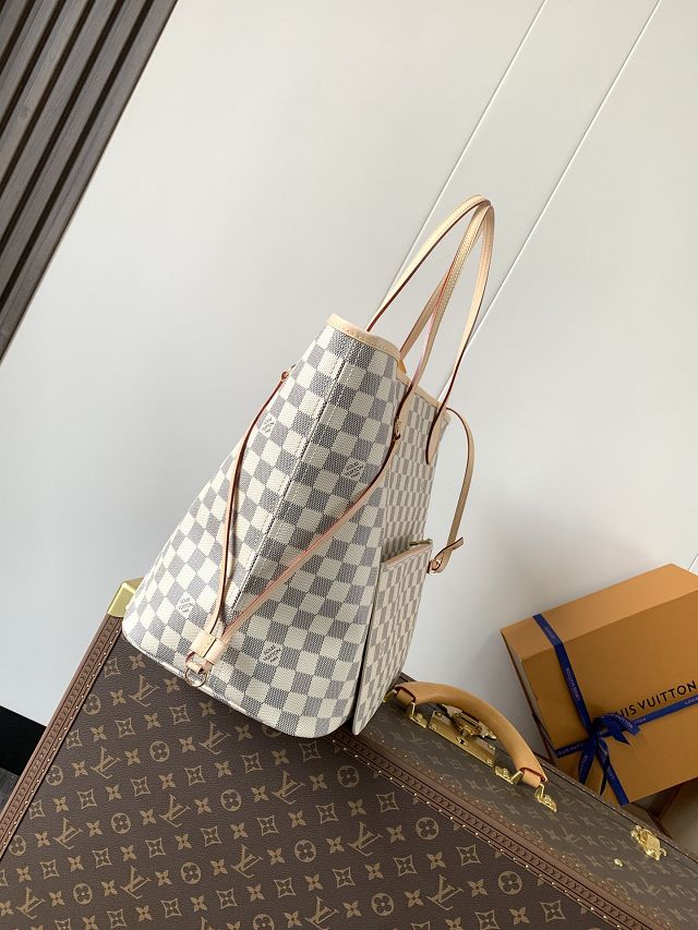 New Louis vuitton original damier azur neverfull gm N41606 pink