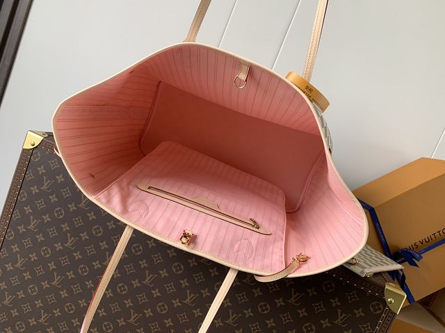 New Louis vuitton original damier azur neverfull gm N41606 pink