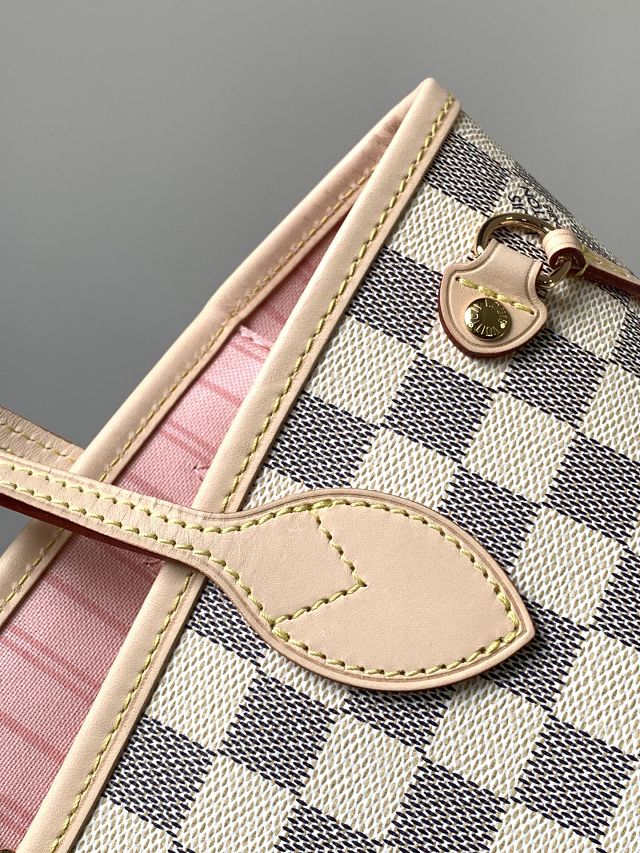 New Louis vuitton original damier azur neverfull pm N40606 pink