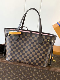 New Louis vuitton original damier ebebe neverfull pm N41359 pink