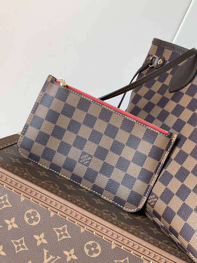 New Louis vuitton original damier ebebe neverfull pm N41359 red