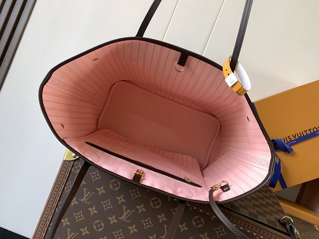 New Louis vuitton original damier ebene neverfull mm N40599 pink