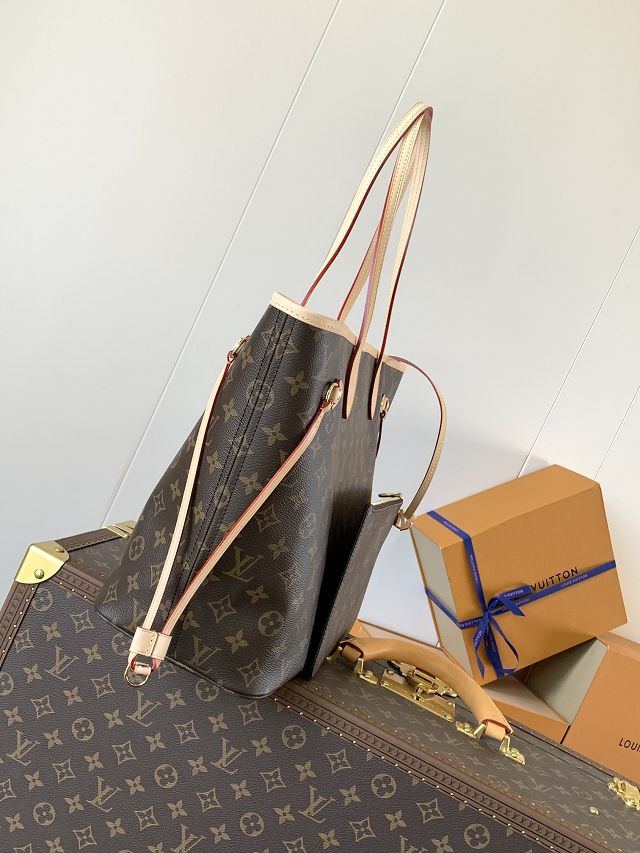 New Louis vuitton original monogram canvas neverfull mm M46975 beige