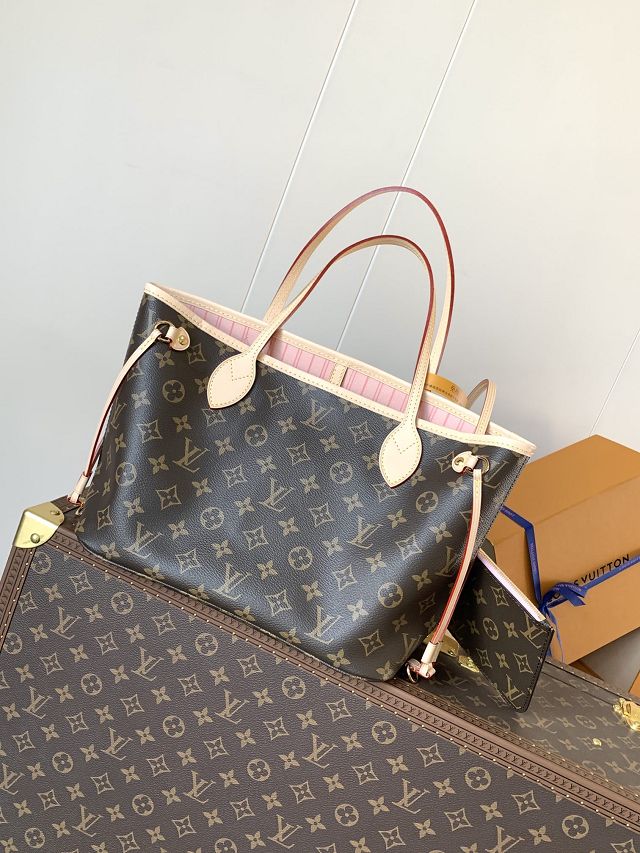 New Louis vuitton original monogram canvas neverfull pm M46979 pink