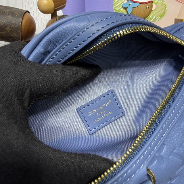 Louis vuitton original calfskin high rise bumbag PM M28356 blue