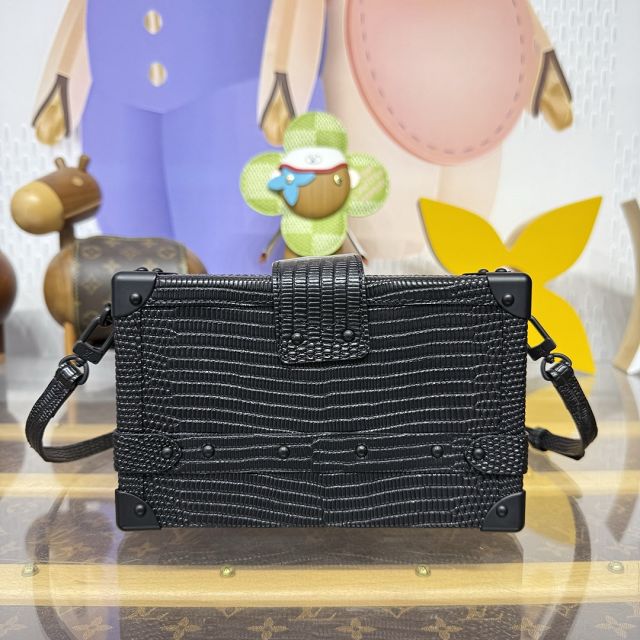 Louis vuitton original calfskin petite malle handbag N85818 black