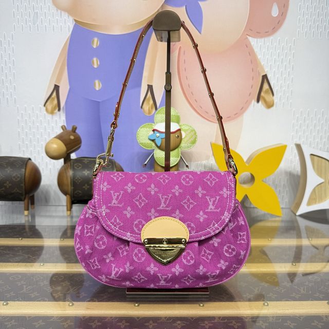 Louis vuitton original denim sunset bag M28291 pink