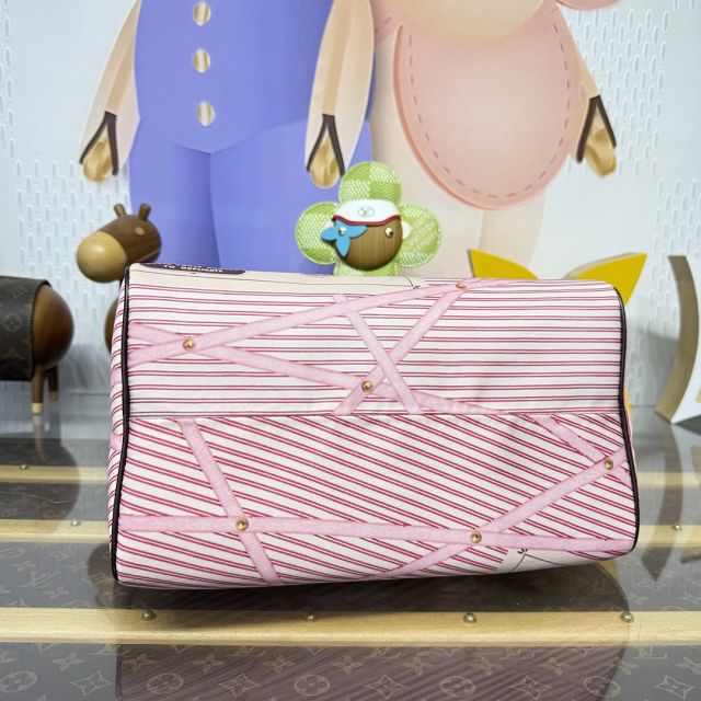Louis vuitton textile speedy soft 30 M28750 pink