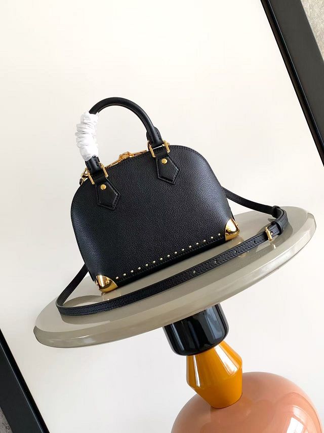 Louis vuitton original calfskin alma trunk BB M29445 black