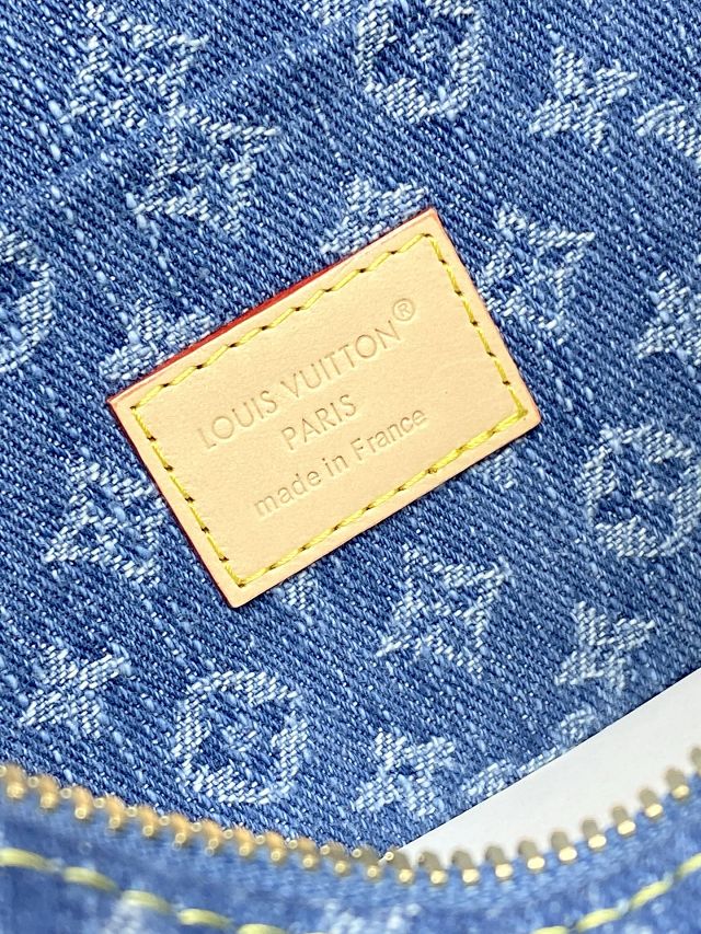 Louis vuitton original denim mini nice cosmetic case M27946 blue