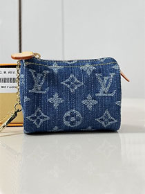 Louis vuitton original denim trousse speedy M27605