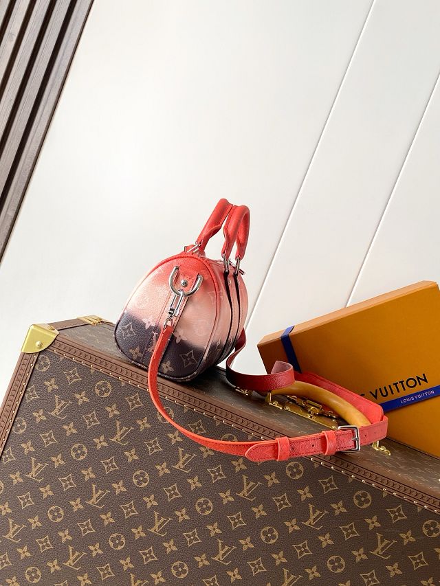 Louis vuitton original monogram canvas keepall 25 M28074 orange