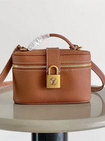 Louis vuitton original calfskin low key vanity pouch M27505 brown
