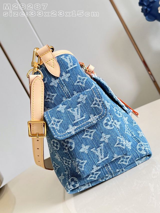 Louis vuitton original denim carryAll cargo PM M28287 blue