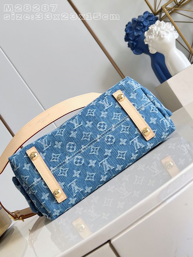 Louis vuitton original denim carryAll cargo PM M28287 blue
