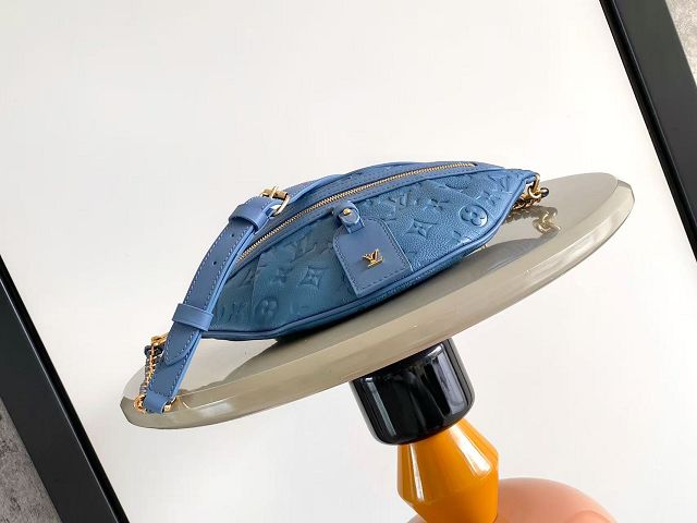 Louis vuitton original calfskin high rise bumbag PM M28356 blue
