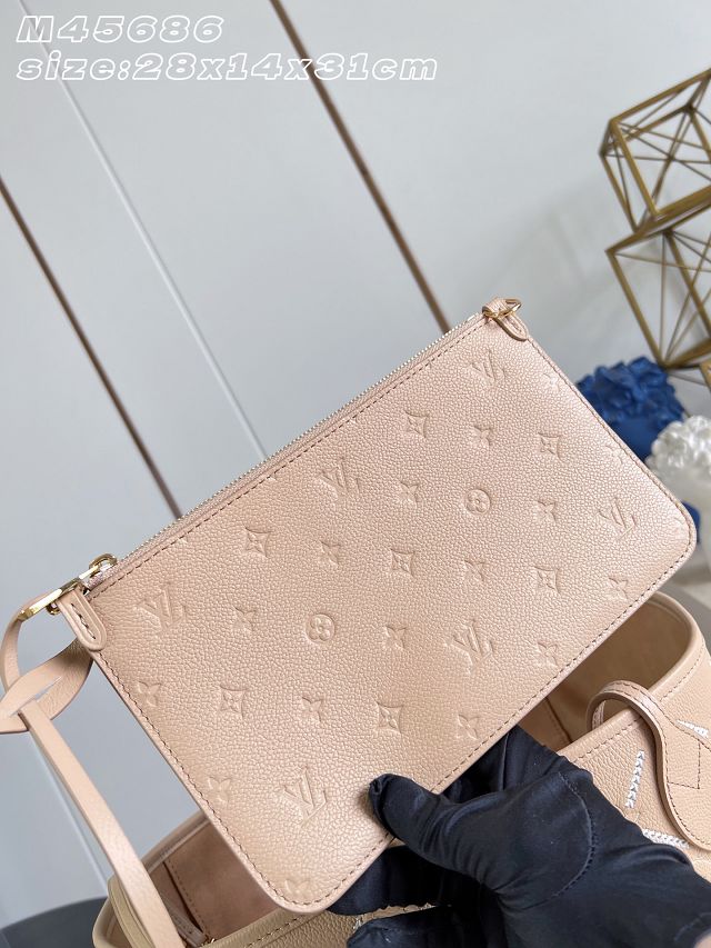 Louis vuitton original calfskin neverfull MM M29486 hazelnut