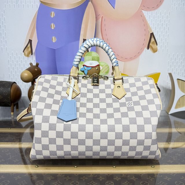 Louis vuitton original damier azur speedy soft 30 N40908 