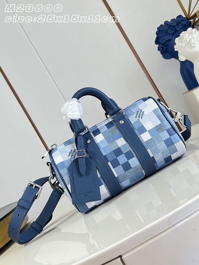 Louis vuitton original denim keepall 25 M28600 blue