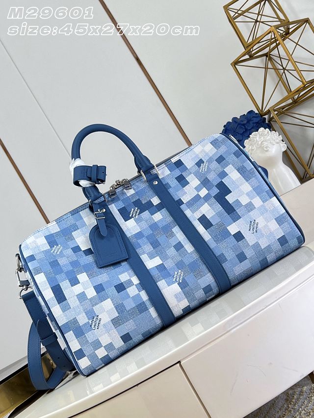 Louis vuitton original denim keepall 50 M14957 blue
