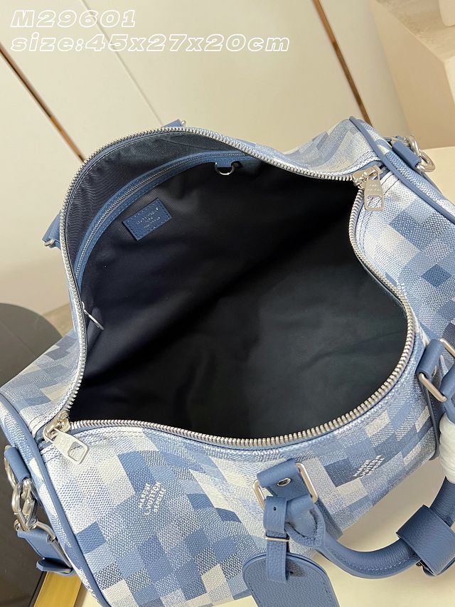 Louis vuitton original denim keepall 50 M14957 blue