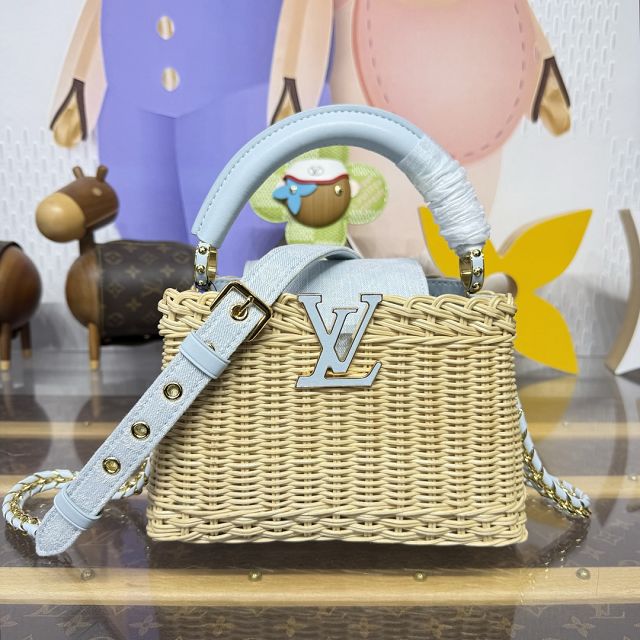Louis vuitton original rattan capucines mini handbag M26004